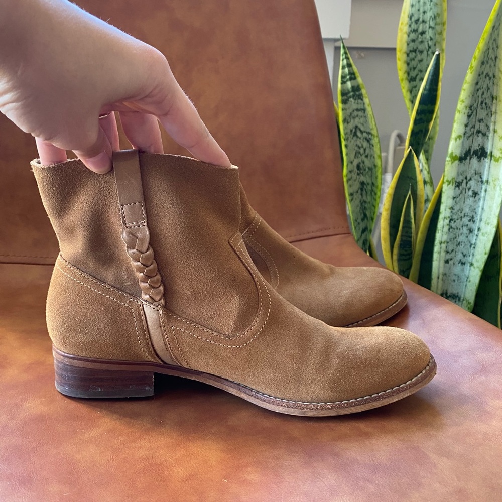 Report suede booties